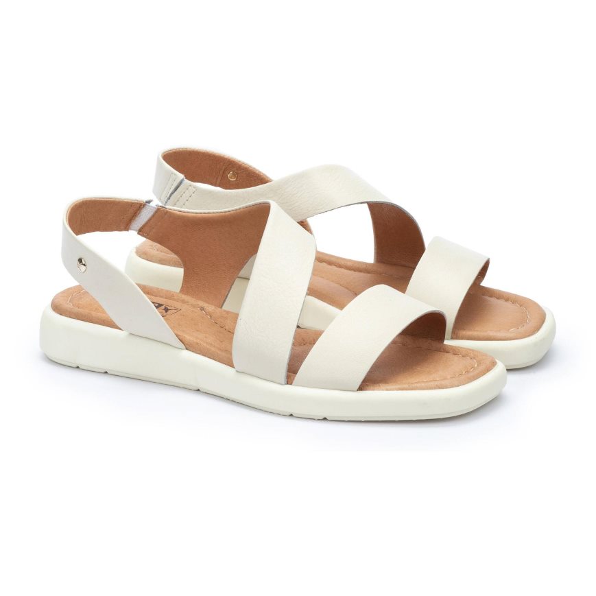 Women's Pikolinos CALELLA Flat Sandals White | NZ U8371Q5